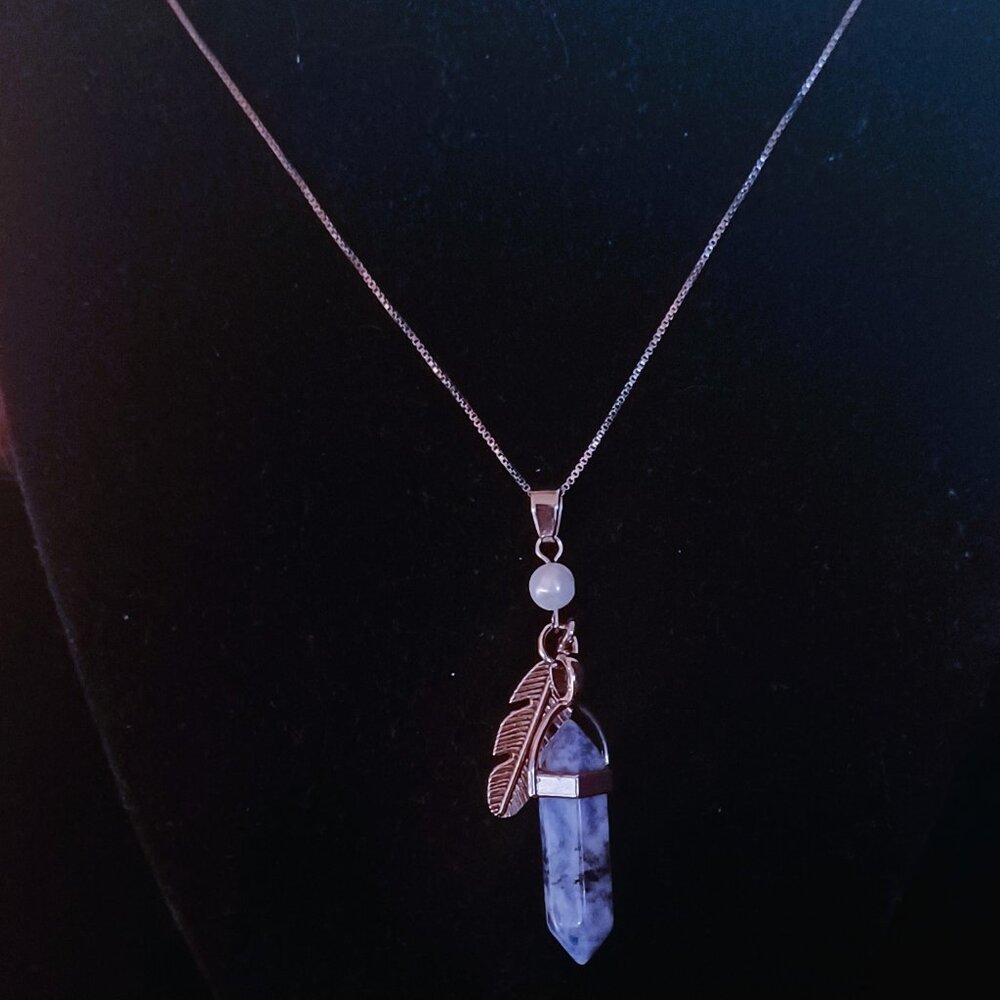 Southwestern Style Necklace on a Sterling Silver Chain - Signed